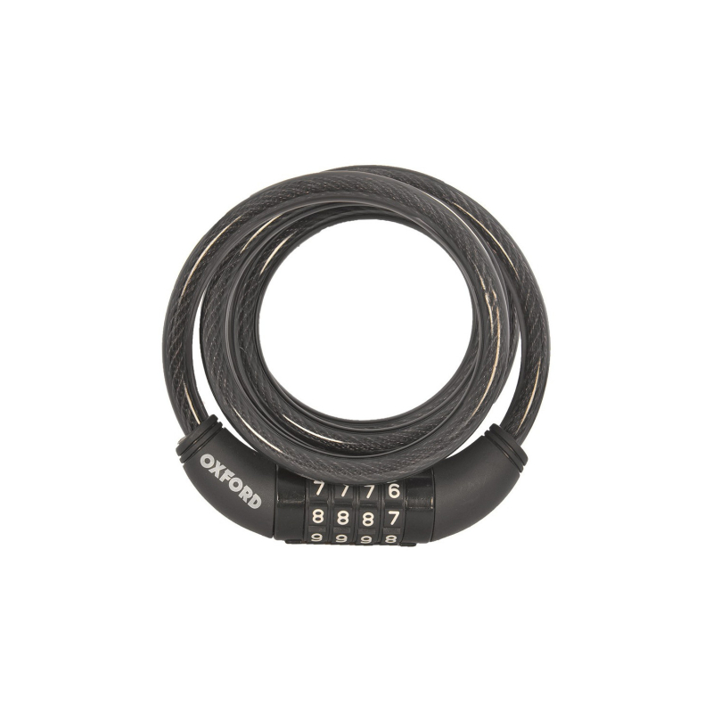 OXFORD Antirrobo Cable Combi Coil10 Negro 1.5mx10mm