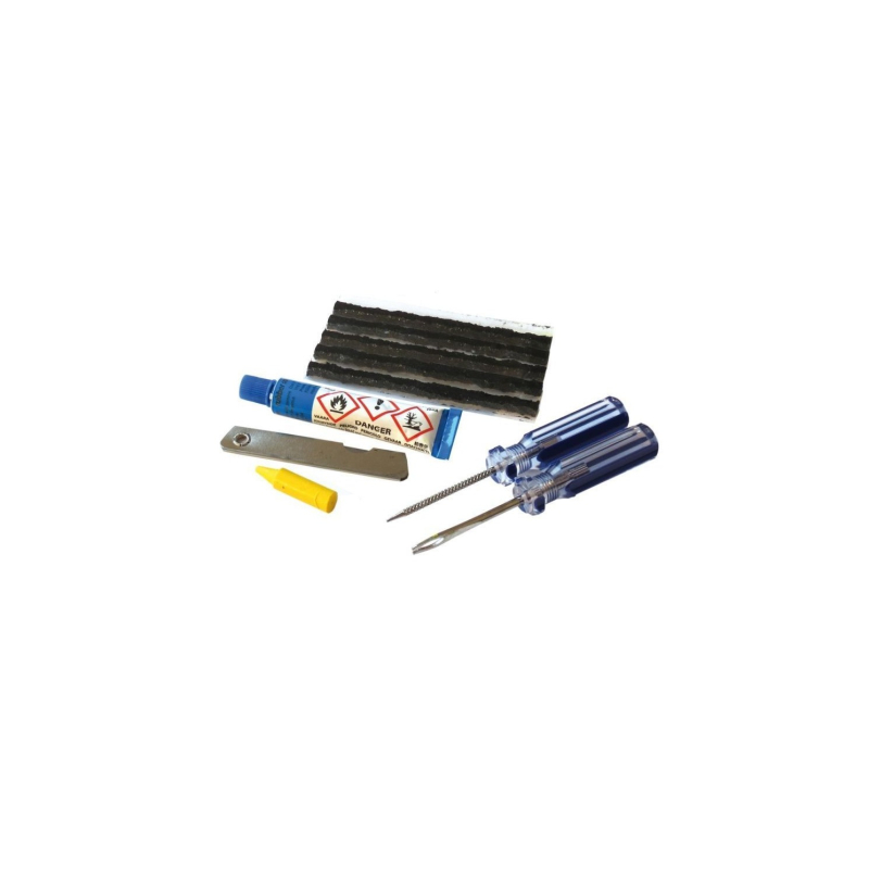 KIT MECHAS FASI WELDTITE REPARACIÓN TUBELESS (5 MECHAS + PEGAMENTO) CON HERRAMIENTAS